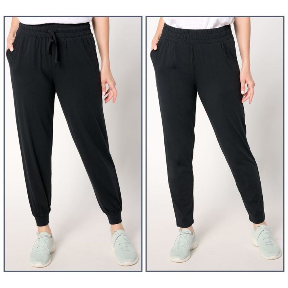Anybody Women's Pants Sz XL Cozy Knit Jogger and Ankle Black A656148